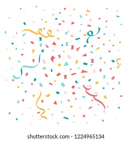 Colorful confetti background explosion vector