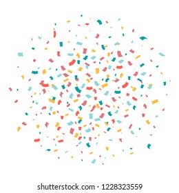 Colorful Confetti Background Explosion Vector