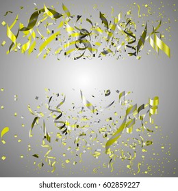 Colorful confetti background. Many falling tiny confetti pieces use for Happy Birthday,Christmas,Anniversary,Celebrate banner and Party flags with copy space your text design.Illustration vector eps10