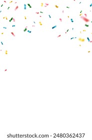 Colorful confetti background that zig-zags falling for the celebration. festival decoration vector illustration