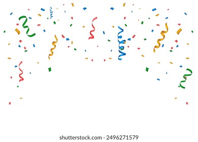 colorful confetti background vector free