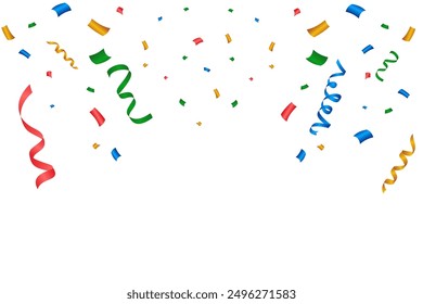 colorful confetti background vector free