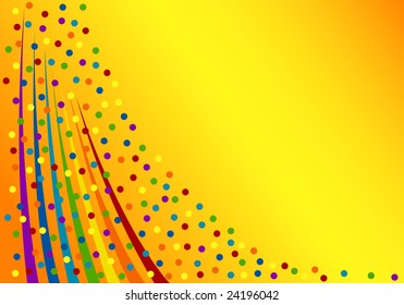 Colorful confetti background. Vector Illustration