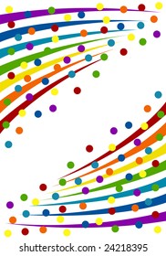 Colorful confetti background. Vector Illustration