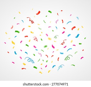 Colorful confetti background. Vector illustration