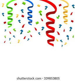 Colorful confetti background. Vector illustration.
