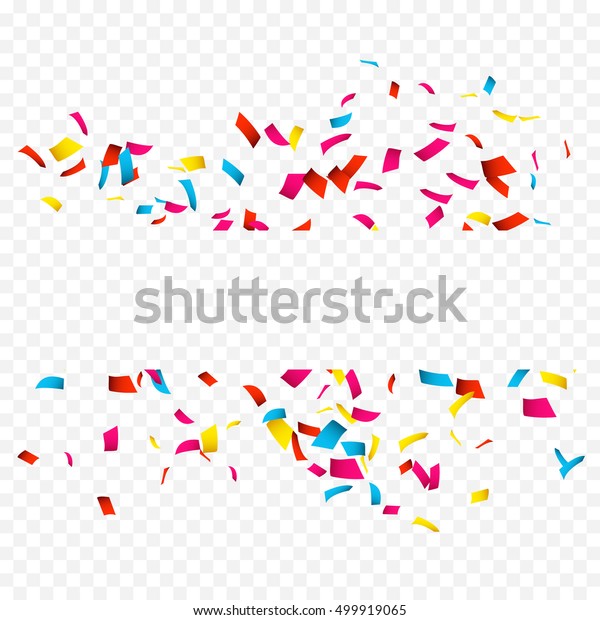 Colorful Confetti Banner Isolated On White Stock Vector (Royalty Free