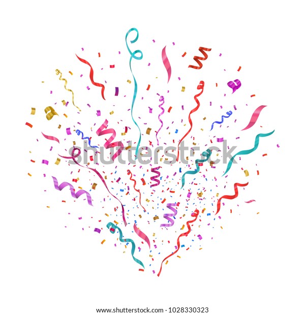 Colorful Confetti Burst Isolated On Checkered Stock Vector Royalty Free 1028330323 Shutterstock 5897