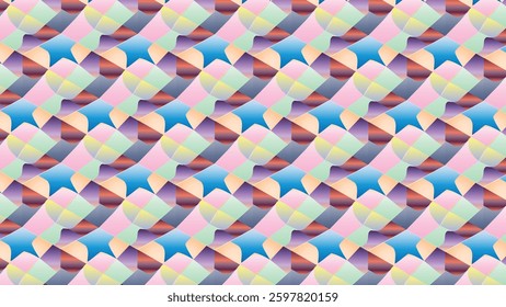  Colorful Confetti and Candy Mosaic Pattern with Geometric Shapes