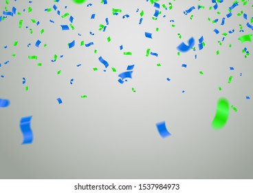 Colorful confetti Celebration carnival ribbons and Happy Birthday balloons Colorful celebration background