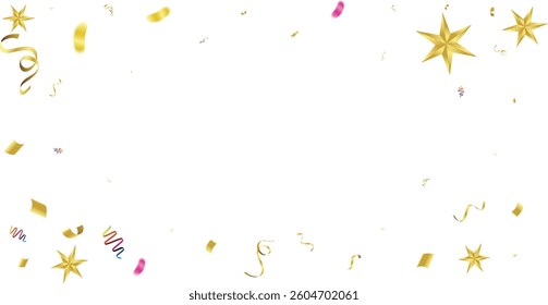colorful confetti Celebration carnival ribbons. luxury greeting rich card.