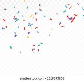 Colorful Confetti celebrations design isolated on transparent background