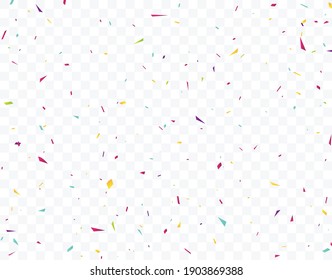 Colorful Confetti celebrations design isolated on transparent background