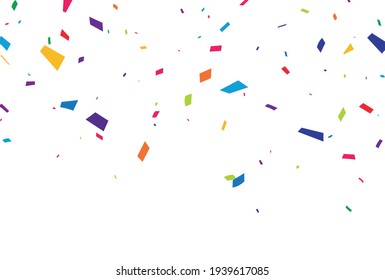 Colorful Confetti celebrations design isolated on transparent background