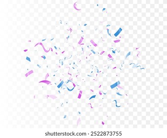 Colorful Confetti celebrations design isolated on transparent background