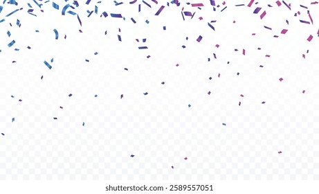 Colorful Confetti celebrations design isolated on transparent background