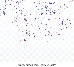 Colorful Confetti celebrations design isolated on transparent background