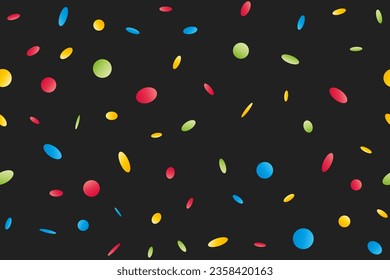 Colorful confetti circle background vector illustration