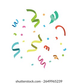 Colorful Confetti in Circular Shape – Celebration Vector Illustration