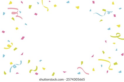 Colorful confetti dancing background illustration material