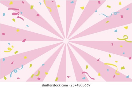 Colorful confetti dancing background illustration material