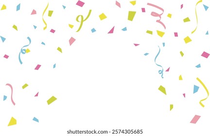 Colorful confetti dancing background illustration material