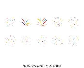 Colorful Confetti Design Element Set