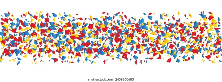 colorful confetti explosion for various parties vector illustration. Falling colorful confetti flat design isolated on transparent background.