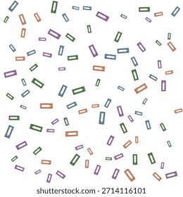 Colorido confeti cayendo, fondo abstracto de la celebración con Pequeñas piezas rectangulares dispersas al azar