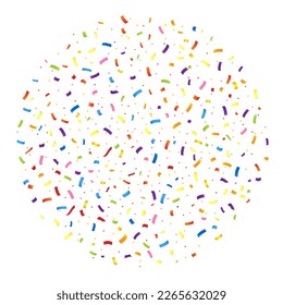 Colorful confetti falling on transparent background. Vector illustration. EPS 10