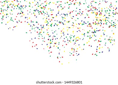 Colorful Confetti Falling On White Background Stock Vector (Royalty ...