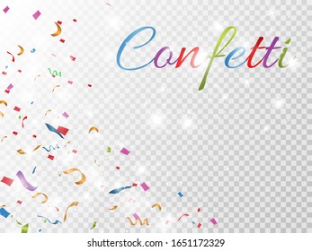 Colorful confetti. Festive background vector. Happy Birthday.Birthday party invitation banners. Vector illustration