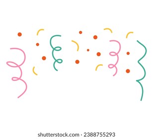 Colorful confetti flat design vector illustration