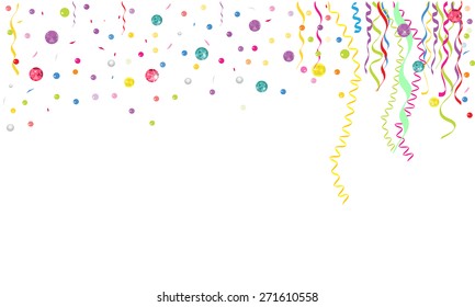 Colorful confetti and gems background vector 