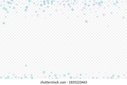 Colorful Confetti Happy Transparent Background. Unicorn Transparent Polka Design. Carnival Card. Gradient Christmas Texture.