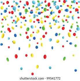 Colorful confetti. Horizontally seamless background