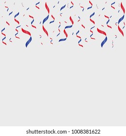 Colorful confetti isolated. Festive vector background