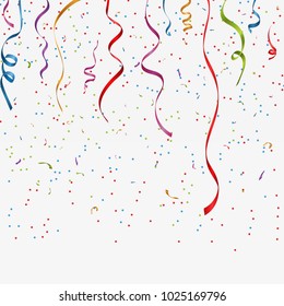 Colorful confetti isolated. Festive vector background