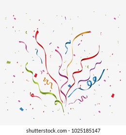 Colorful confetti isolated. Festive vector background