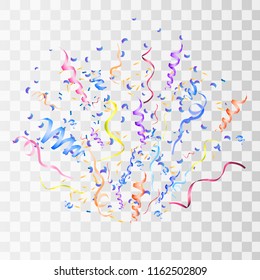 Colorful confetti isolated. Festive vector background Vector illustration EPS10