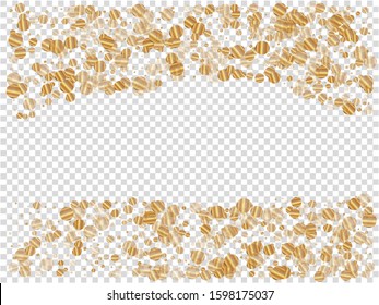 Colorful confetti isolated on transparent background. Vector illustration. EPS10. Unusual particles. Golden elegant, trendy circles for background image, banner, poster or greeting card.