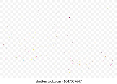 Colorful confetti isolated on white background. Abstract white background with many splattered paint. Ink drops. Vector.