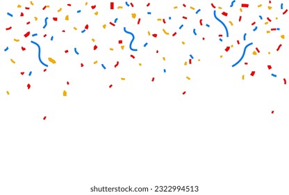 colorful confetti isolated on white background