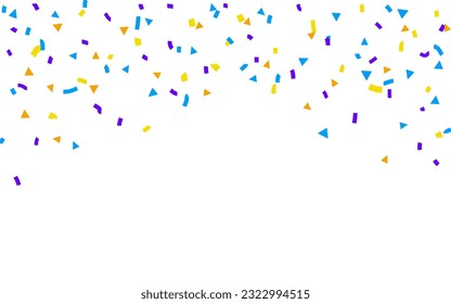 colorful confetti isolated on white background