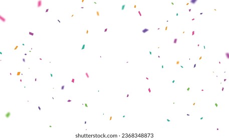 Colorful confetti isolated on white background