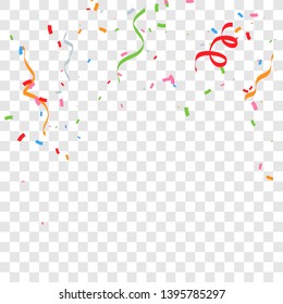 Colorful confetti isolated. vector illustration
