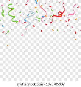 Colorful confetti isolated. vector illustration