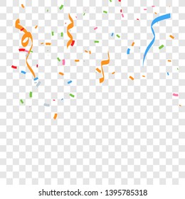 Colorful confetti isolated. vector illustration