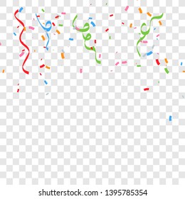 Colorful confetti isolated. vector illustration