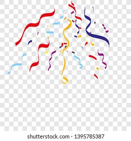 Colorful confetti isolated. vector illustration